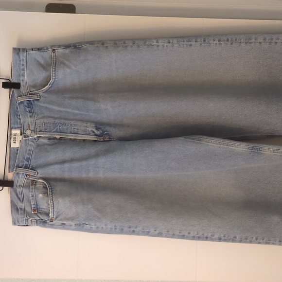 Agolde Low Sling Baggy Mid Rise Straight Relaxed Fit Light Blue Women's Jeans 33 - Picture 5 of 12